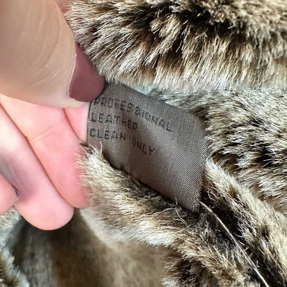 Brandon Thomas Coat Leather Suede Faux Fur Vintag… - image 7