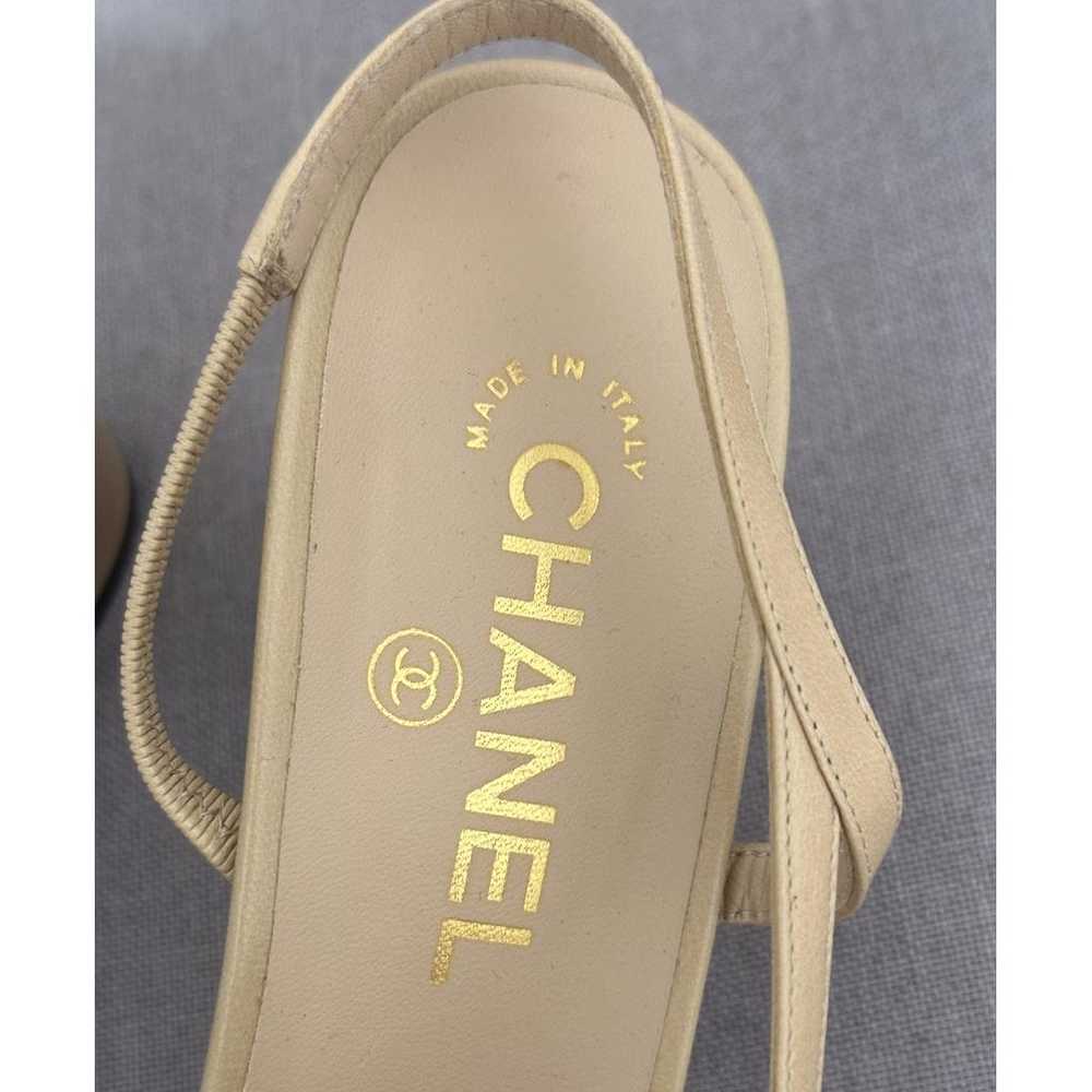 Chanel Slingback leather sandal - image 4