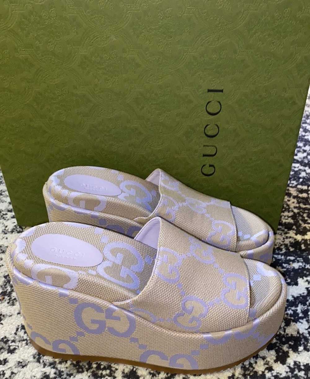 Gucci Gucci Jumbo GG Platform Slide Sandal - image 1