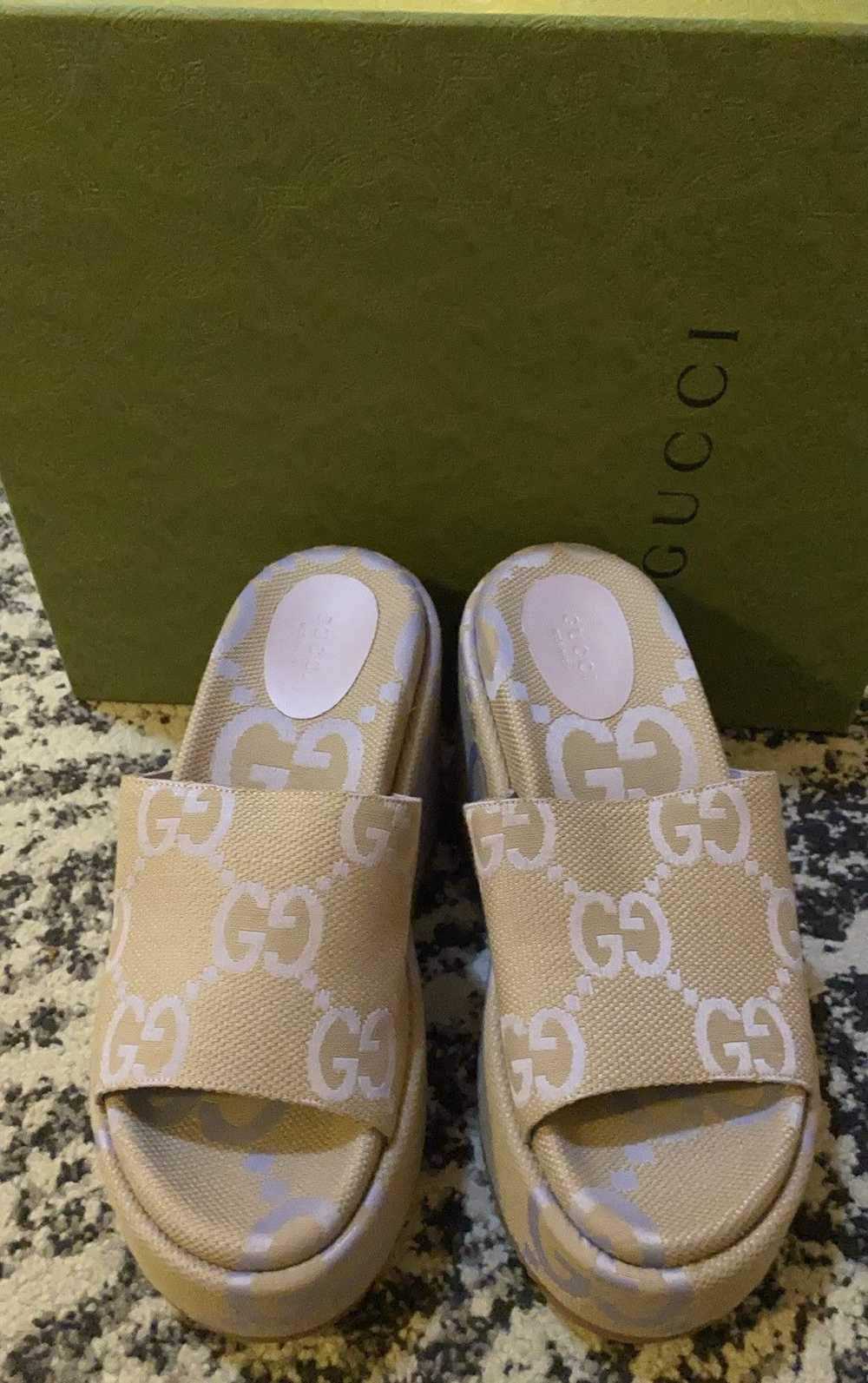 Gucci Gucci Jumbo GG Platform Slide Sandal - image 2