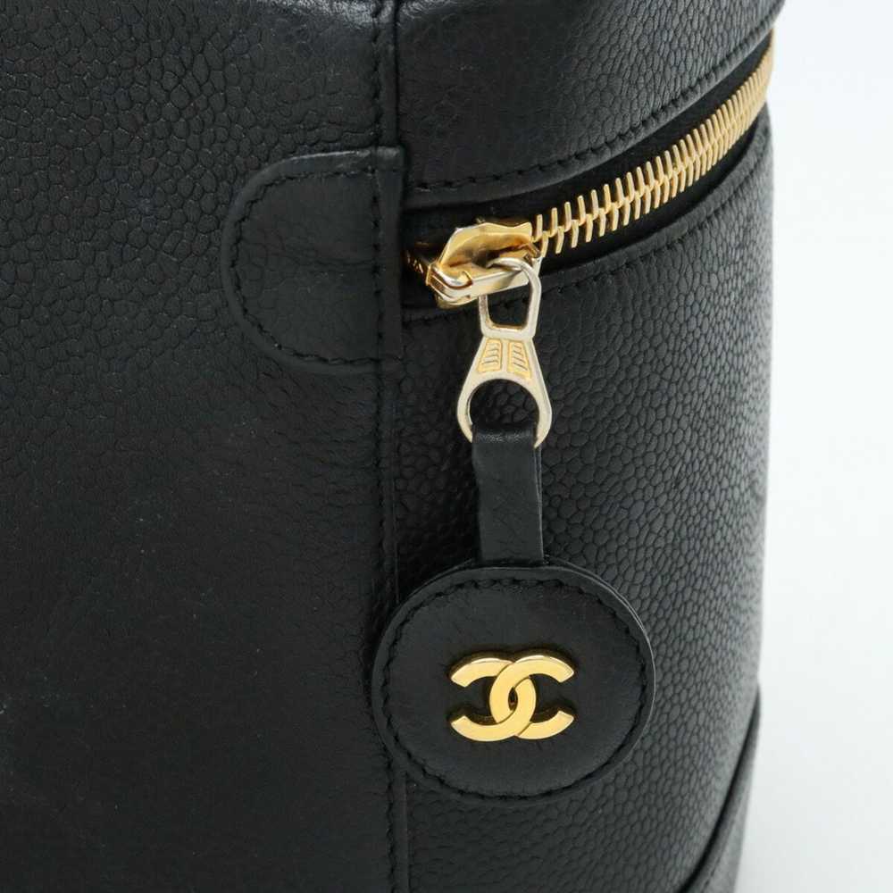 Chanel CHANEL Coco Mark Caviar Skin Vanity Bag Ha… - image 10
