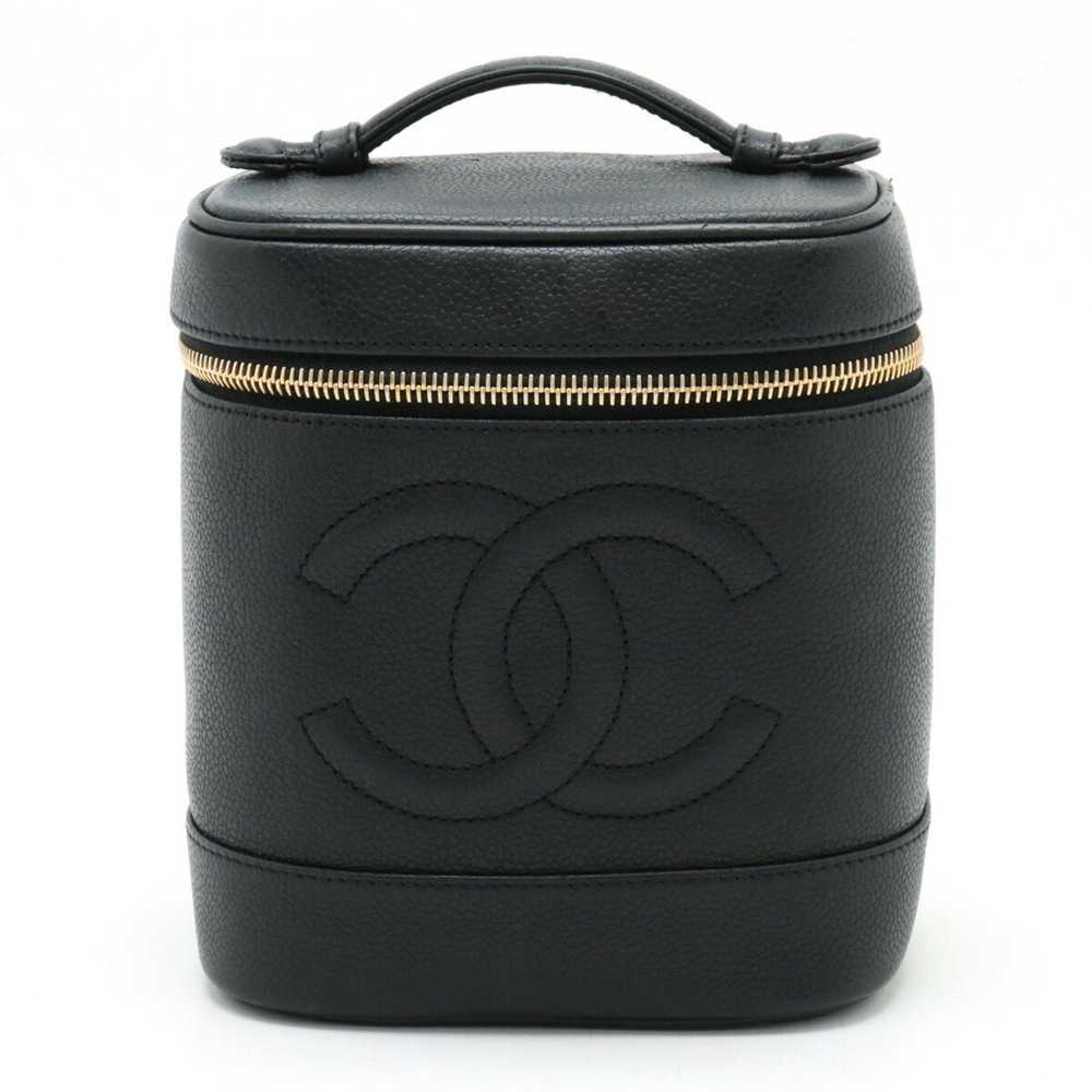 Chanel CHANEL Coco Mark Caviar Skin Vanity Bag Ha… - image 2