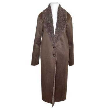 Reformation Edythe Faux Shearling Long Coat Jacket