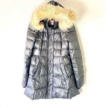 Juicy Couture Y2K Black Down Puffer Hooded Fur Tr… - image 1