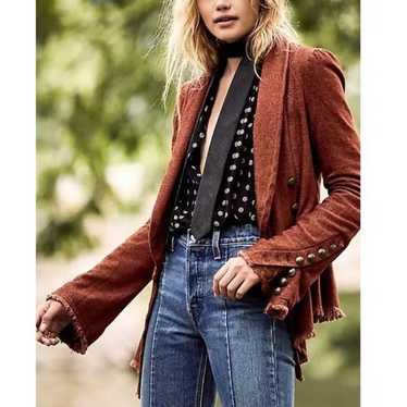 Free People Throwback Corduroy Flare Sleeve Fall … - image 1