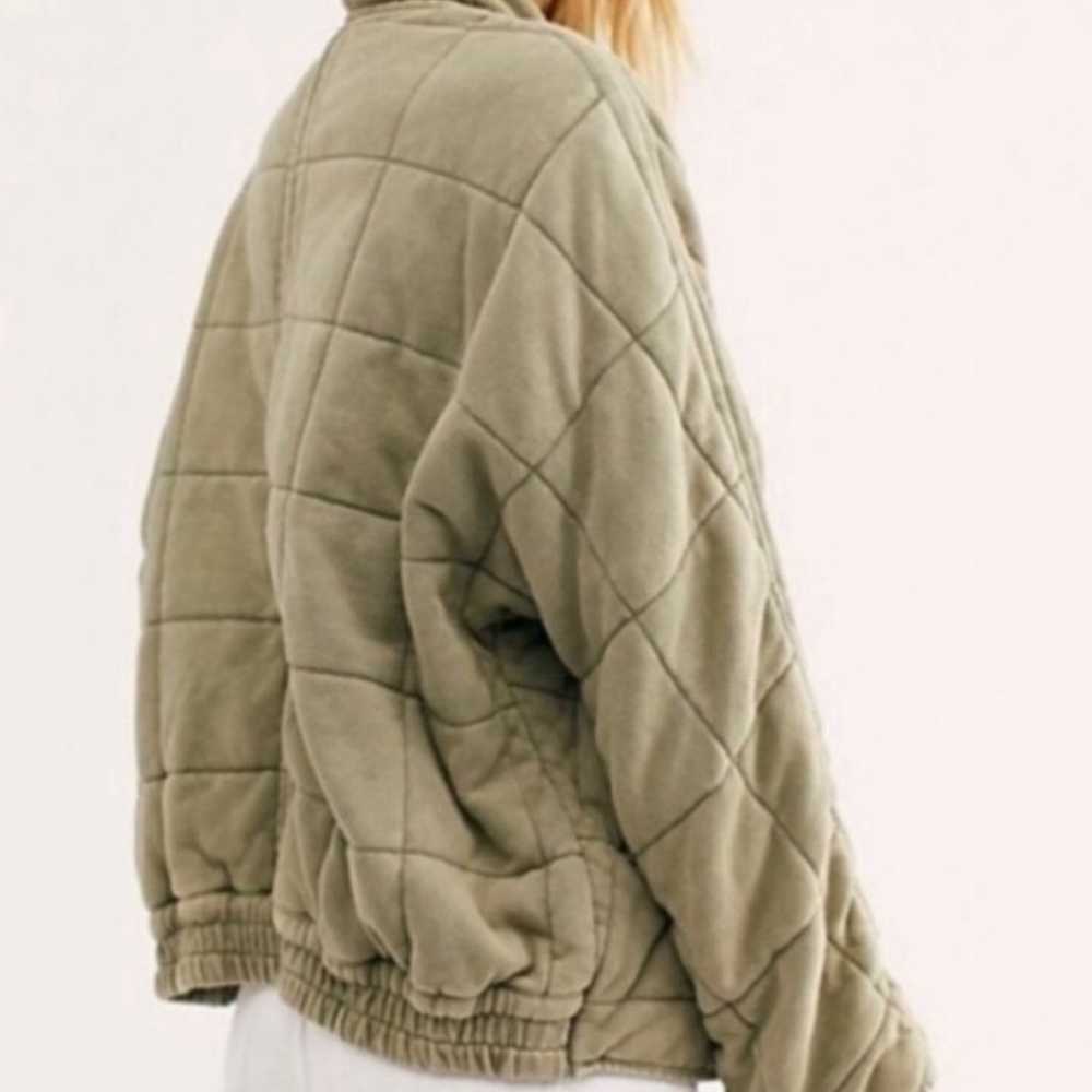 Free People Dolman Quilted Knit Jacket - color Pi… - image 3