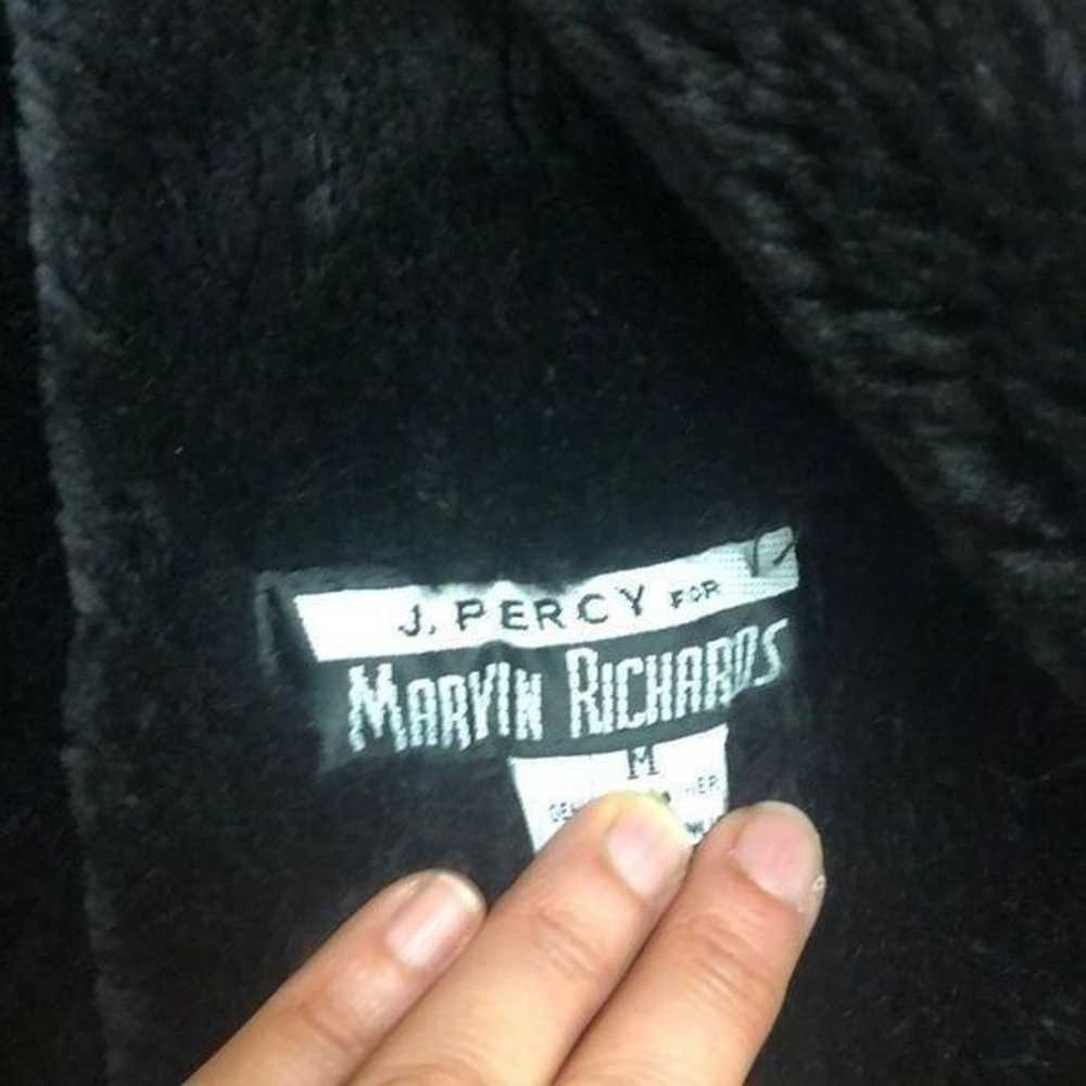 Marvin Richards Black genuine suede bomber jacket - image 3