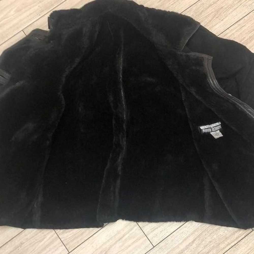 Marvin Richards Black genuine suede bomber jacket - image 4