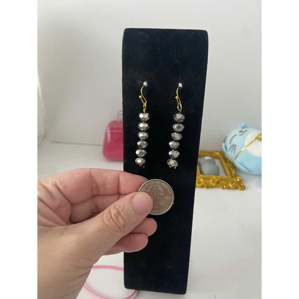 Handmade Handmade silver glass bead earrings - image 2