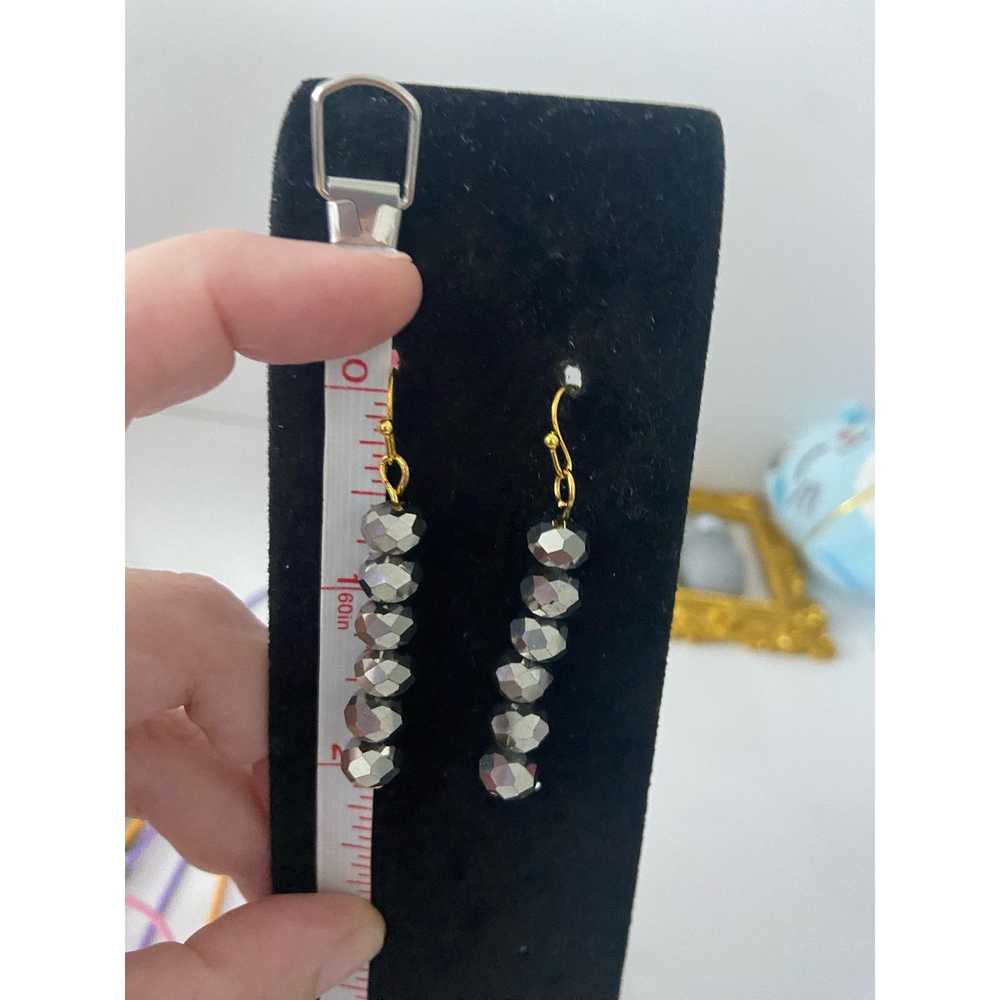 Handmade Handmade silver glass bead earrings - image 3