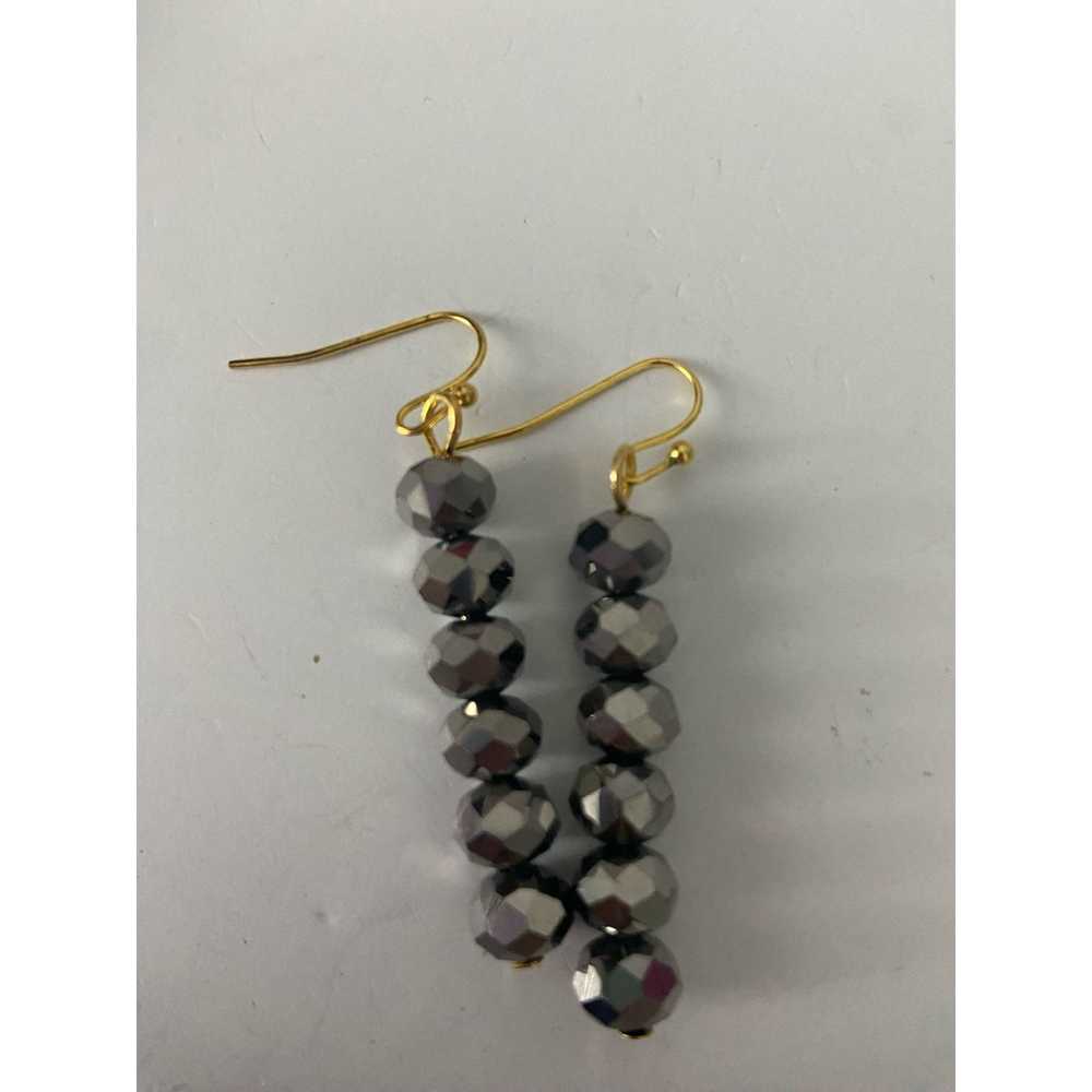 Handmade Handmade silver glass bead earrings - image 4