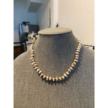 Handmade Handmade Shell and wood bead necklace - image 1