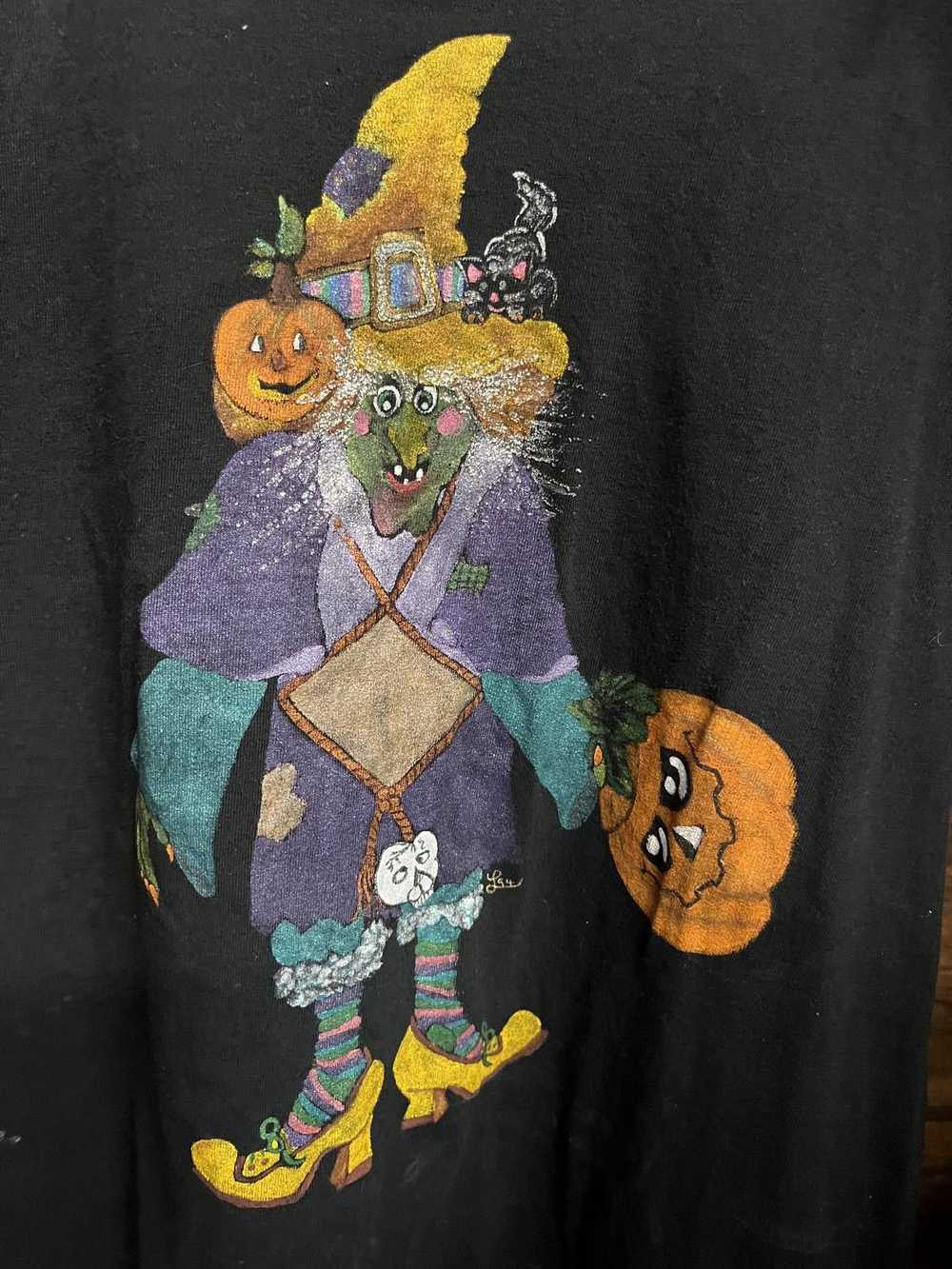 Designer Vintage Halloween T-shirt 1994 - Witch, … - image 4