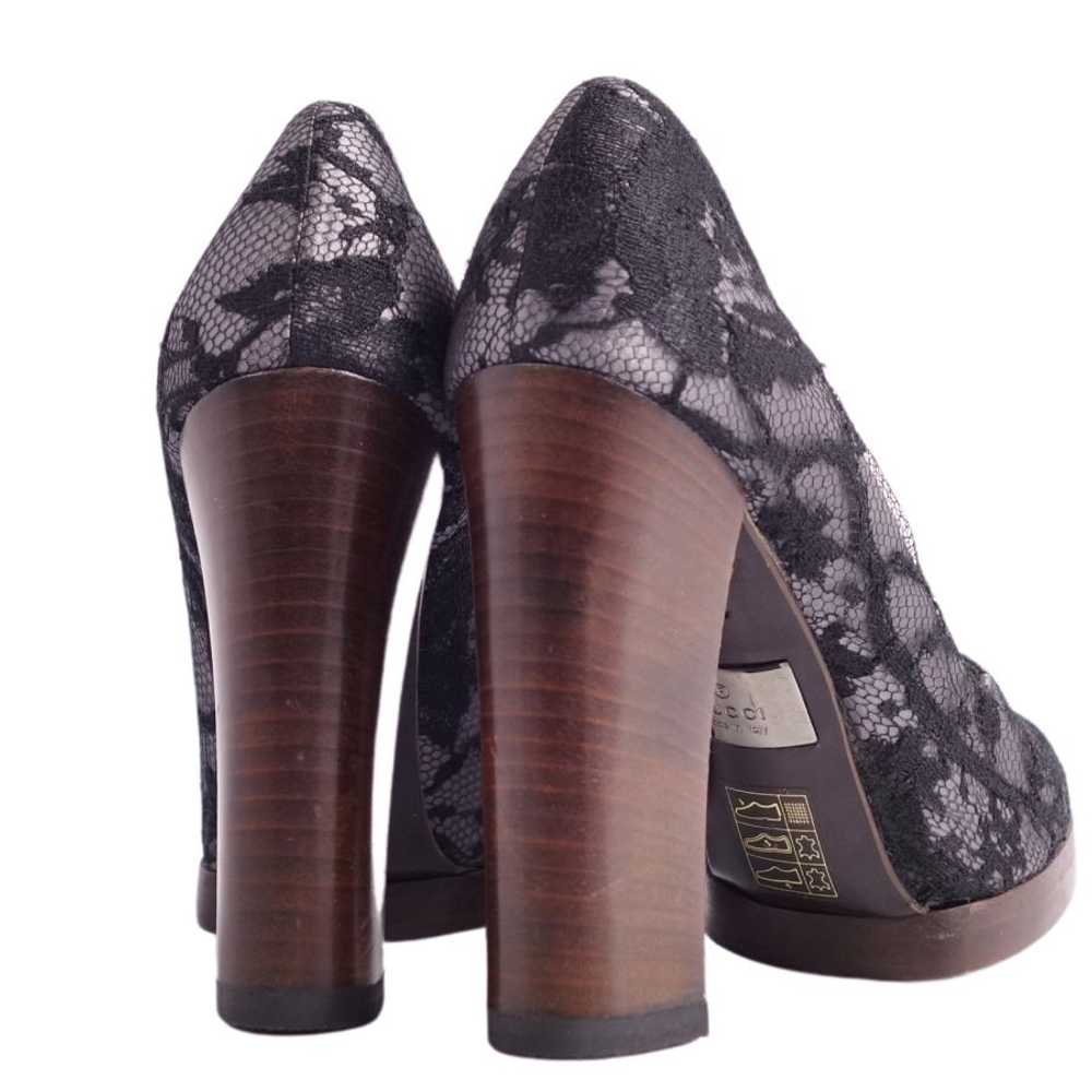 Women GUCCI Pumps Lace Heel Shoes Ladies Made In … - image 4