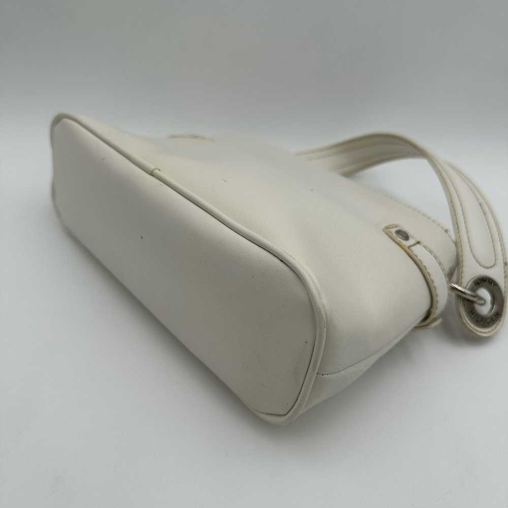 Vintage Tommy Hilfiger White Faux Leather Shoulde… - image 6