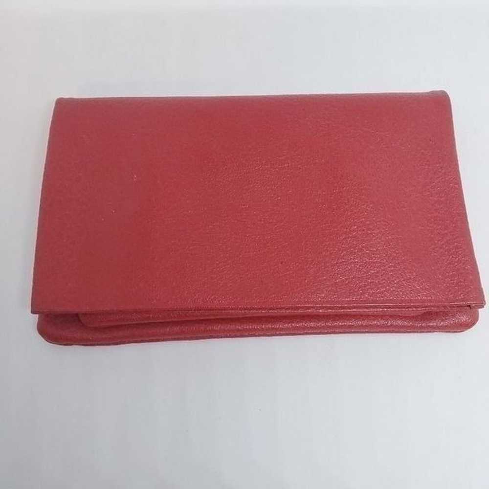 Vintage Saks Fifth Avenue Souffle Red Clutch 7"x4" - image 1