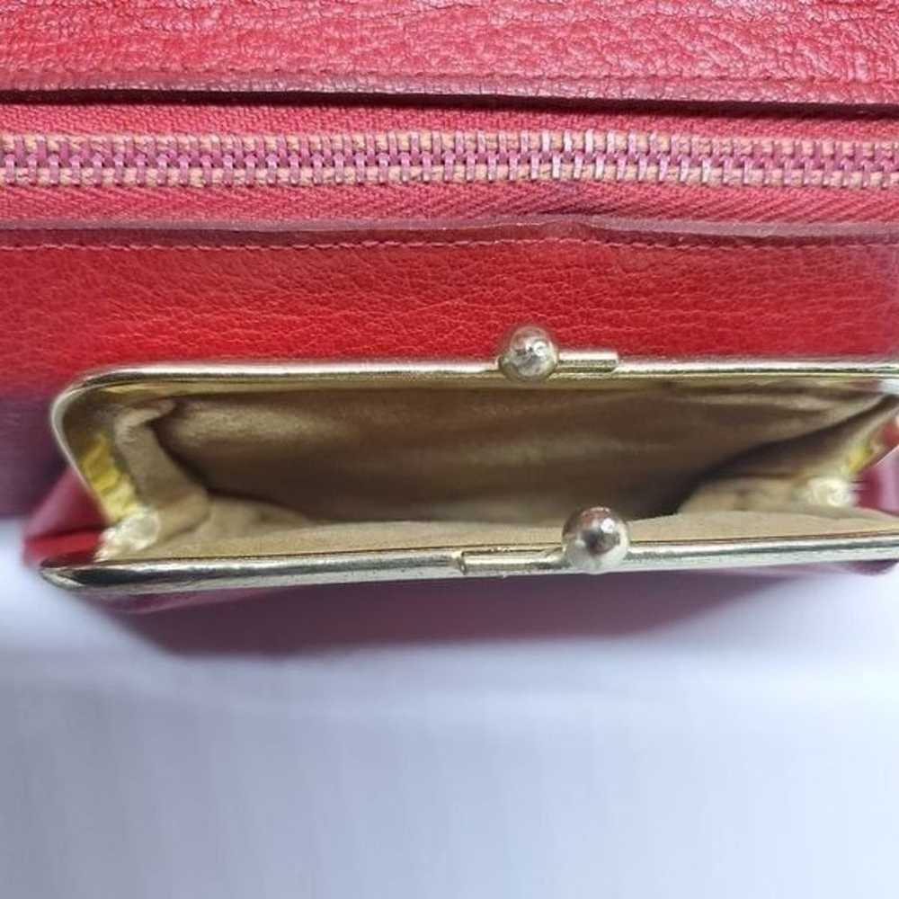 Vintage Saks Fifth Avenue Souffle Red Clutch 7"x4" - image 6