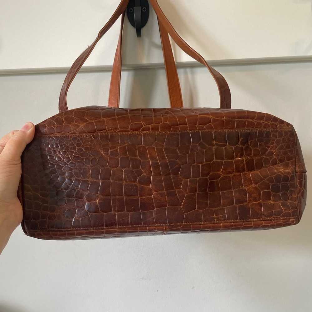 Vintage Americana By Sharif Croc Embossed Leather… - image 6