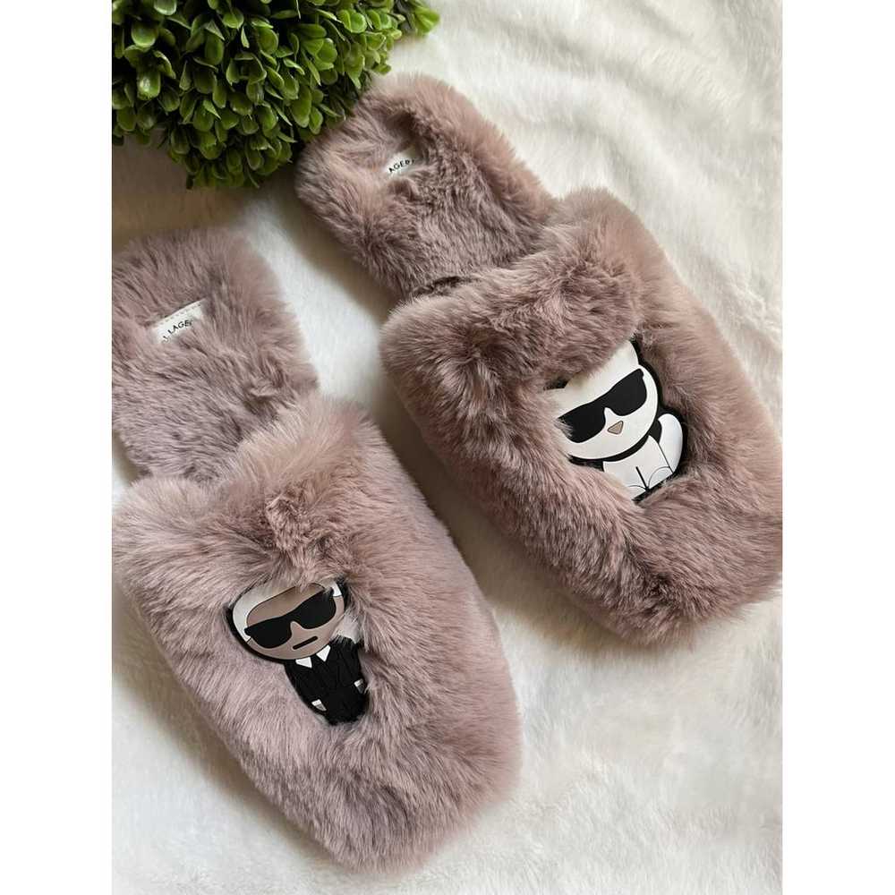 Karl Lagerfeld Faux fur flats - image 3