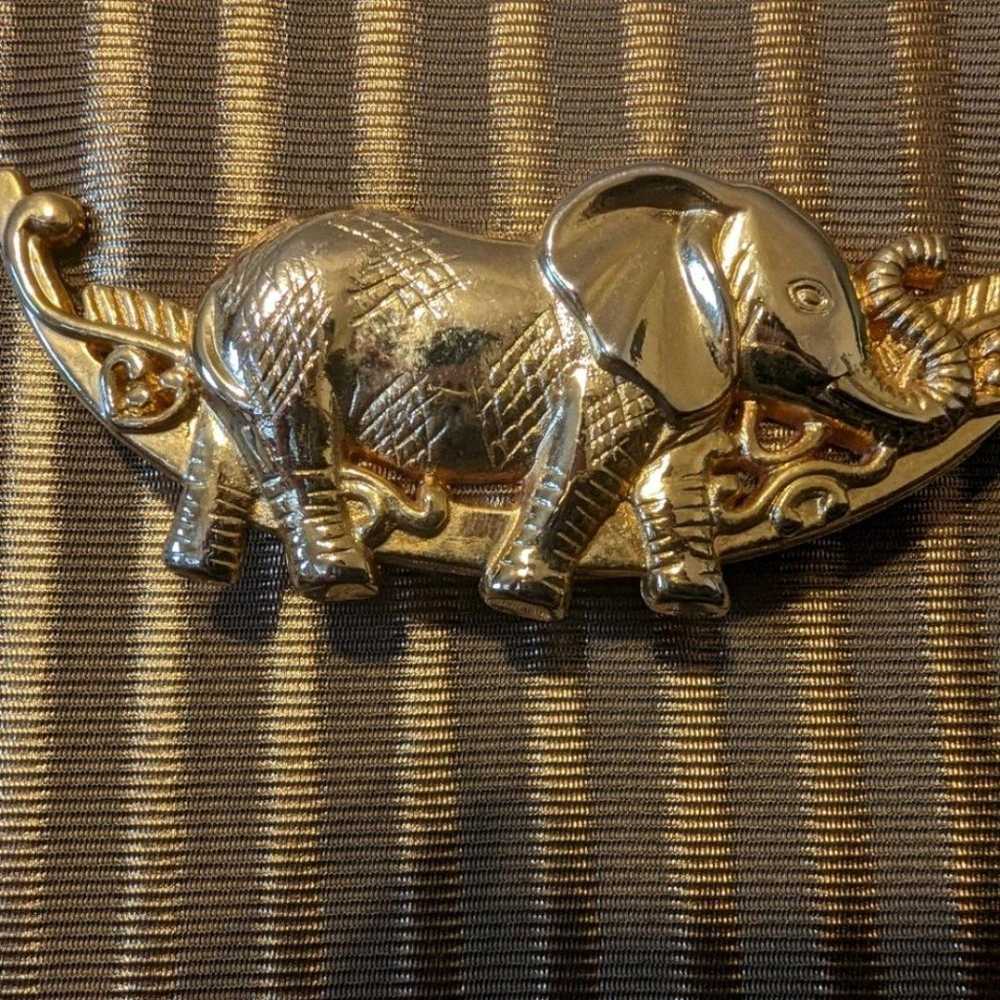 Tango Bag Gold Tone Bag with Metal Elephant detai… - image 4