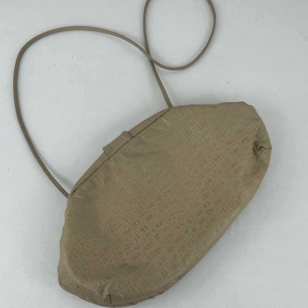 Vintage Genuine Leather Tan Dumpling Crossbody Bag - image 2