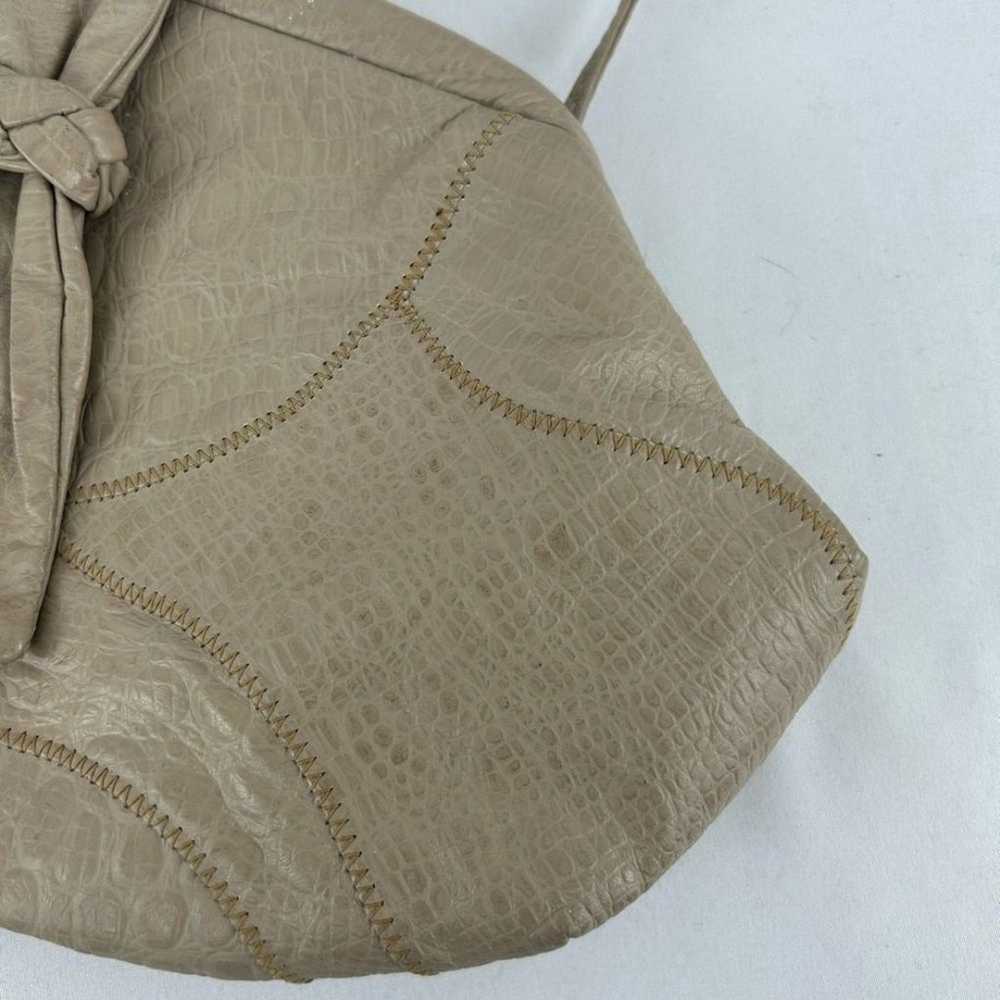Vintage Genuine Leather Tan Dumpling Crossbody Bag - image 5