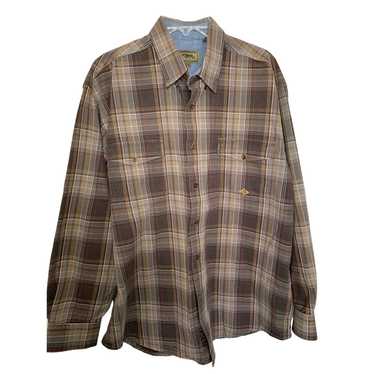 Roper Roper button up shirt plaid browns size xl l
