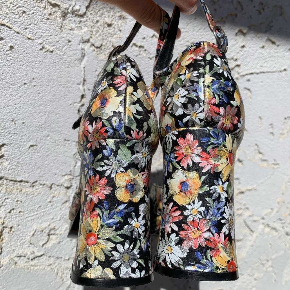 Vintage Y2K XOXO floral checks chunky heel platfo… - image 2