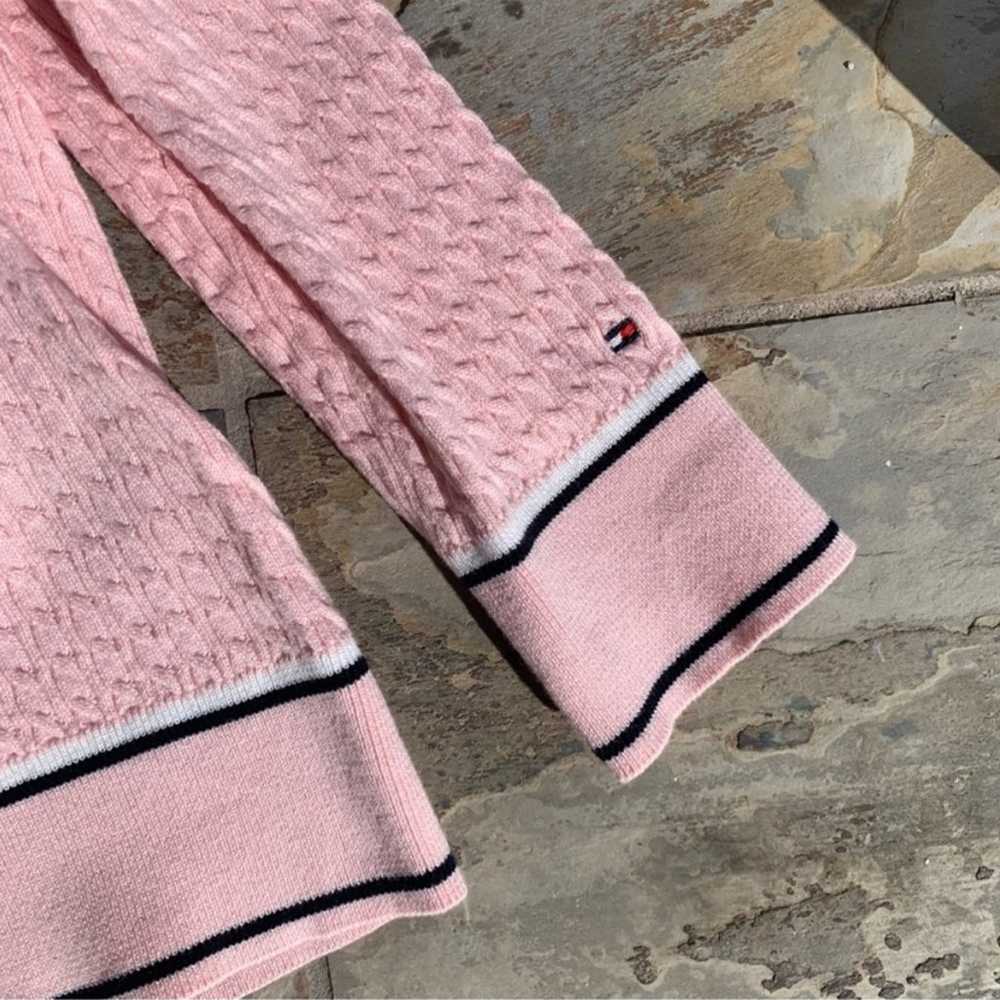 Vintage Tommy Hilfiger pink cotton knit preppy cr… - image 2