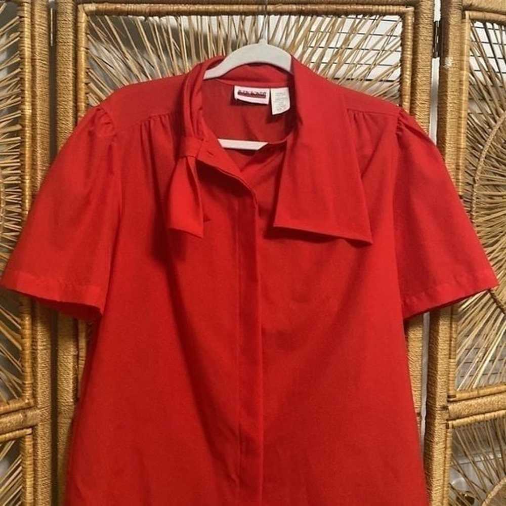 Vintage Judy Bond Red Blouse - image 3