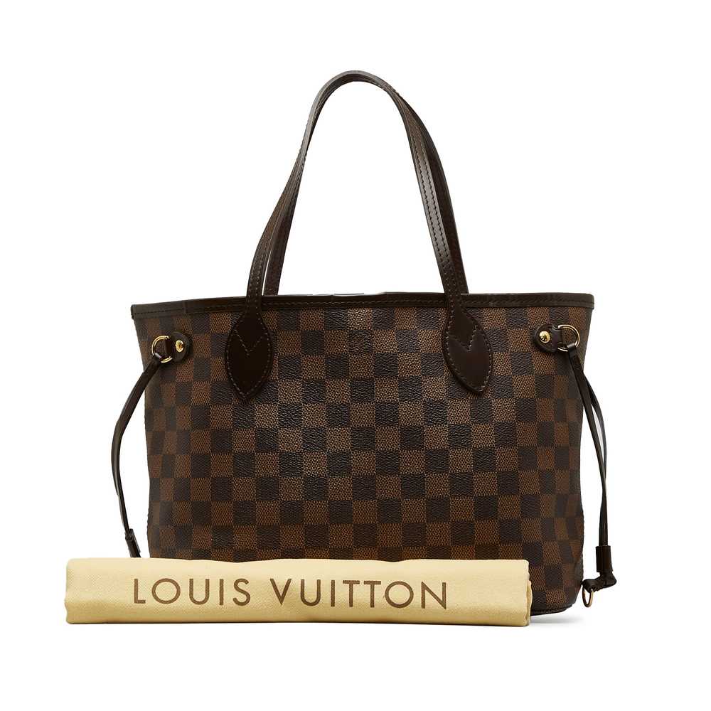 Brown Louis Vuitton Damier Ebene Neverfull PM Tot… - image 10