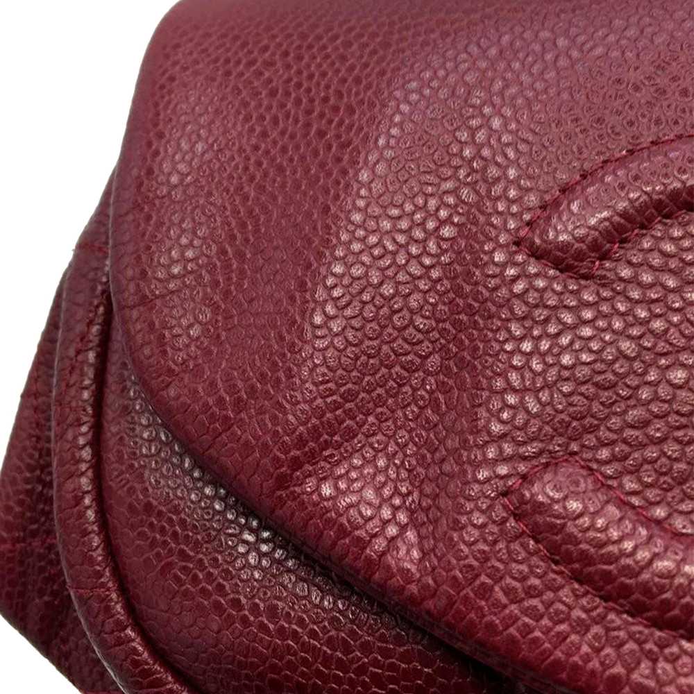 Red Chanel Half Moon Caviar Leather Wallet on Cha… - image 11