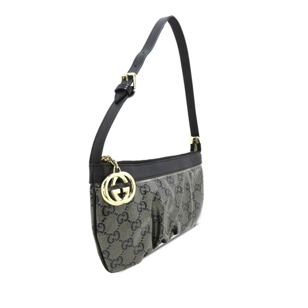 Gray Gucci GG Crystal Interlocking G Shoulder Bag - image 2