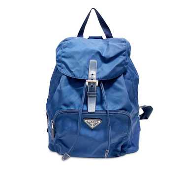 Blue Prada Tessuto Backpack