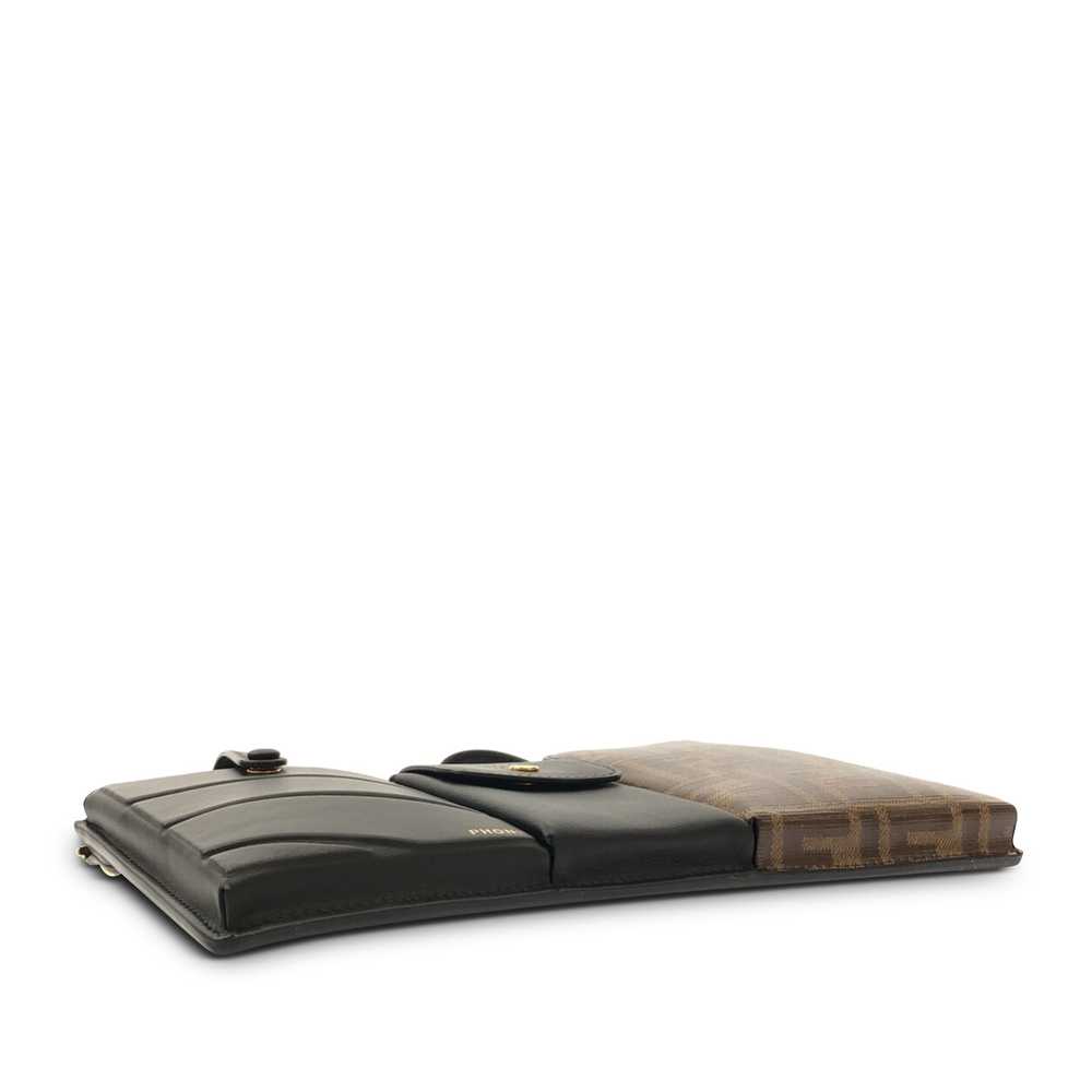 Black Fendi Mini Zucca and Leather 3 Pocket Cross… - image 4