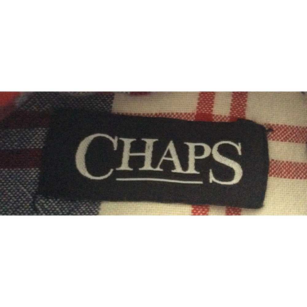 Chaps CHAPS Mens Blue Plaid Button Down Shirt Siz… - image 3