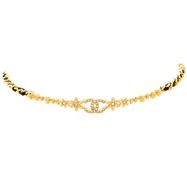 CHANEL CC Flower Chain Choker Necklace