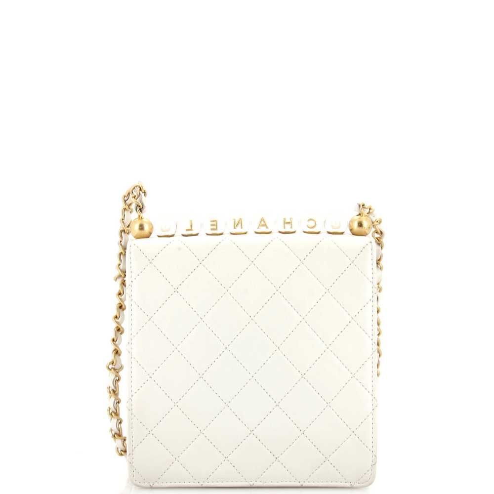 CHANEL Chic Pearls Flap Bag Quilted Goatskin with… - image 4