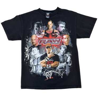 Vintage × Wwe Vintage Y2K 2008 WWE RAW T Shirt Bla
