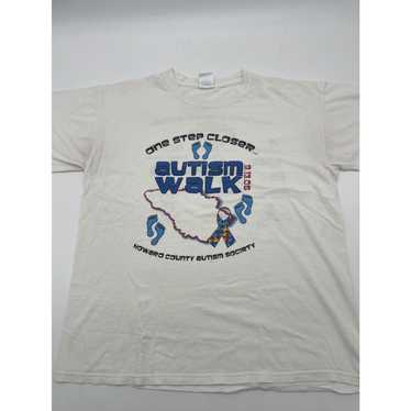 Gildan Autism Walk T-Shirt Men Large White Gildan… - image 1