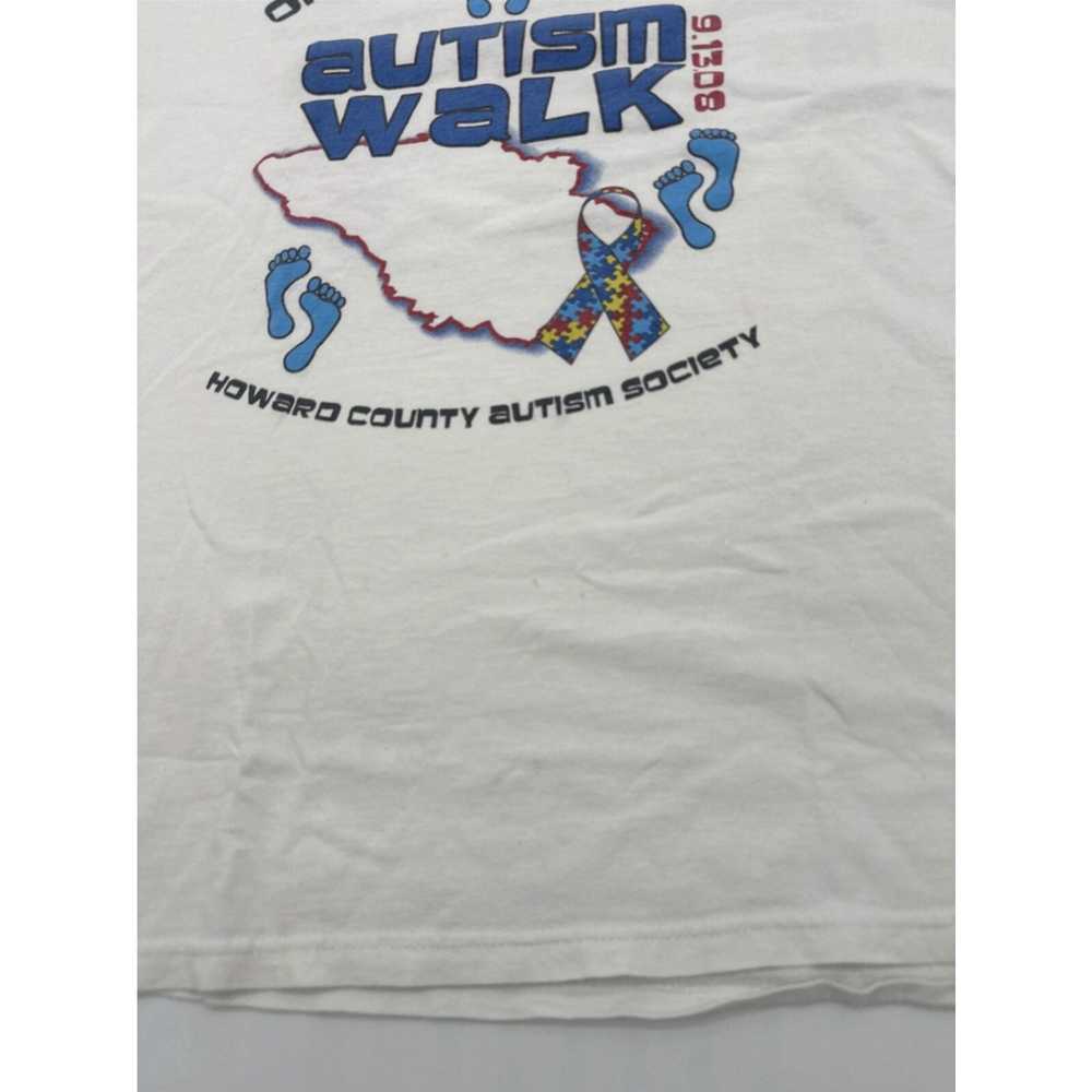 Gildan Autism Walk T-Shirt Men Large White Gildan… - image 3