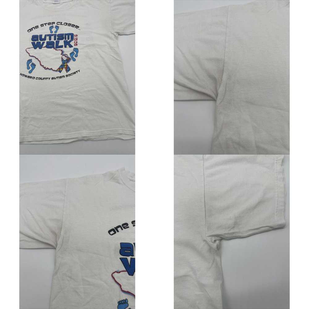 Gildan Autism Walk T-Shirt Men Large White Gildan… - image 4