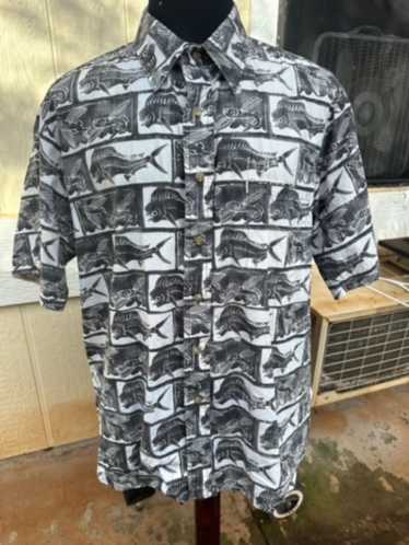 Hawaiian Shirt Kahala Hawaiian Print Full Button … - image 1