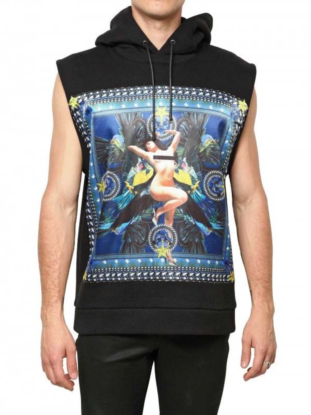 Givenchy Black Satin Pin-up Sleeveless Hoodie - image 2