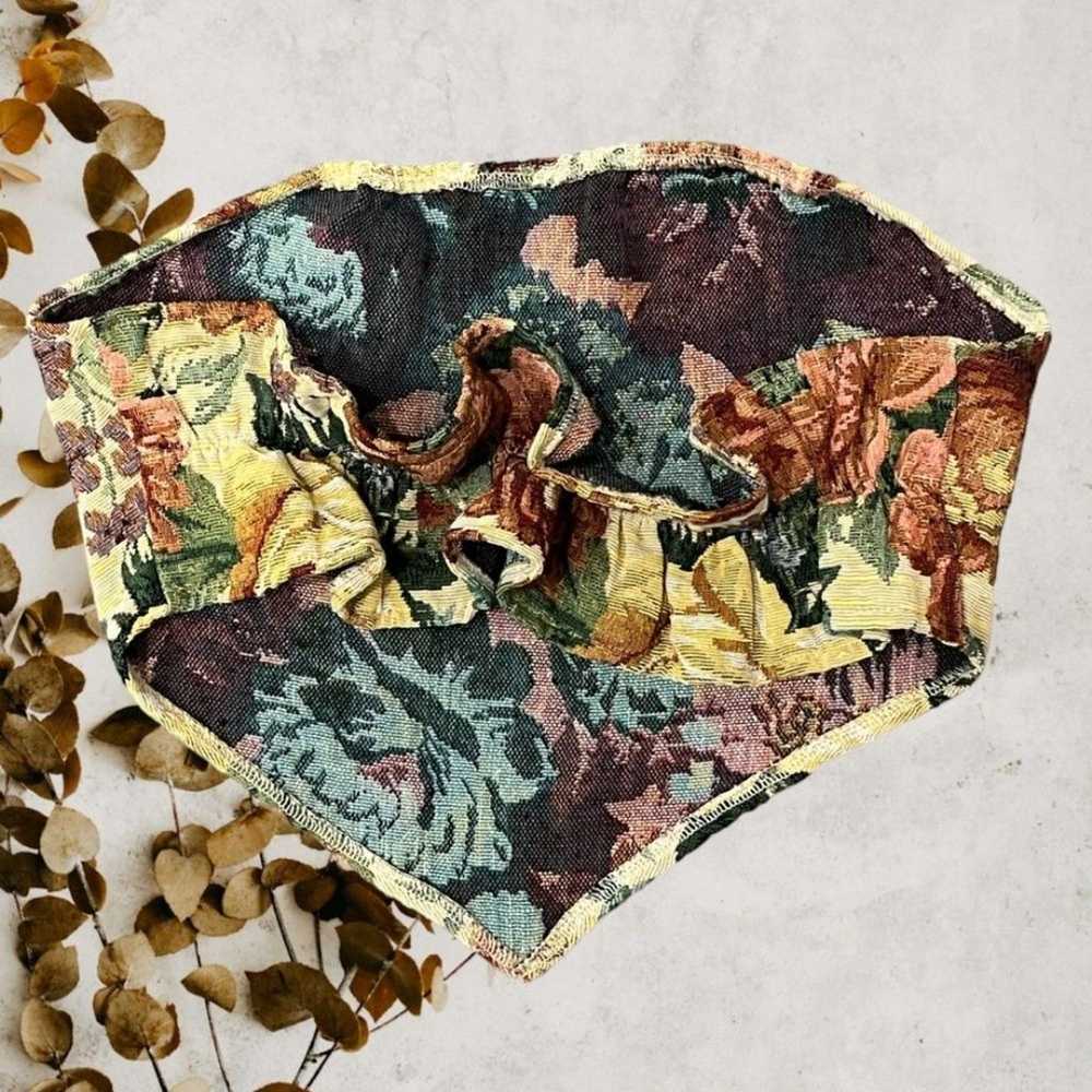 Vintage Style Tapestry Crop Top Cottagecore Grand… - image 2