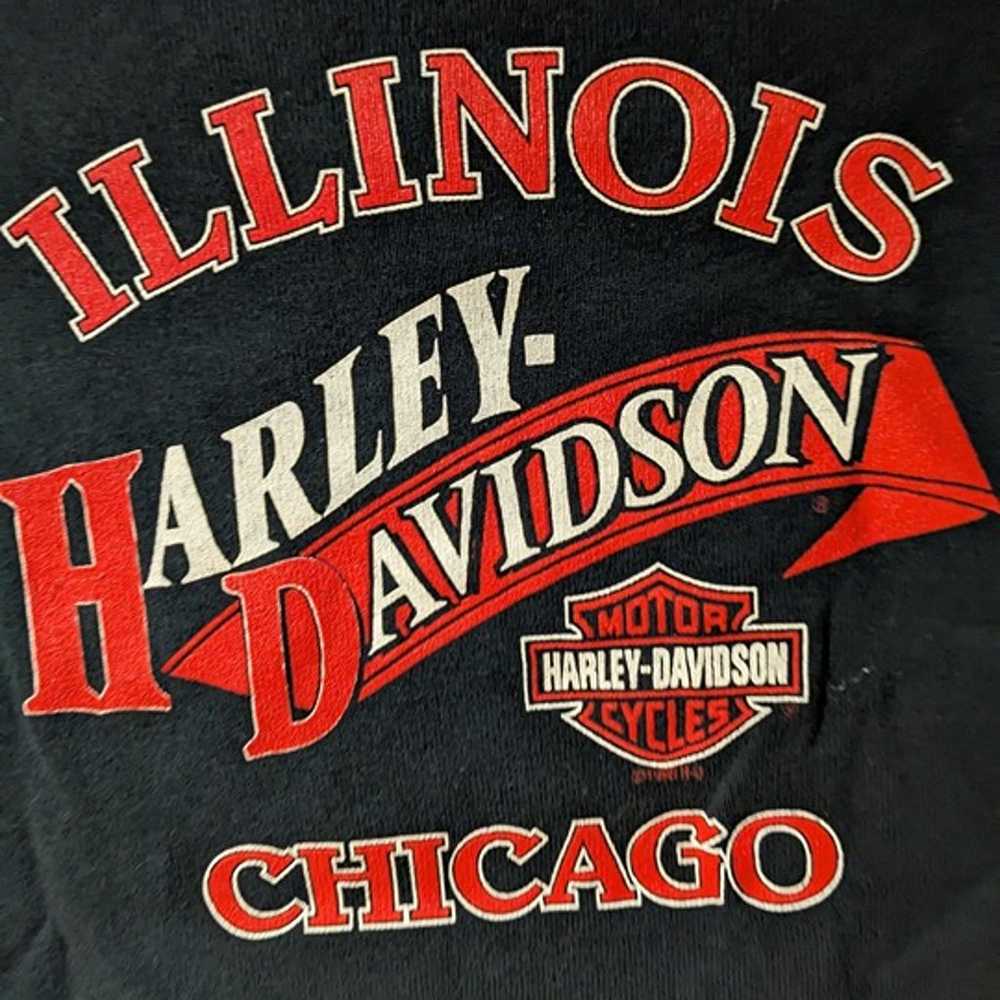 Vintage 1998 Harley Davidson Illinois Chicago Bla… - image 6