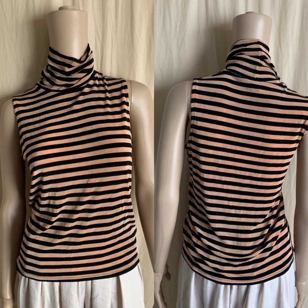 Vintage susan lawrence tan ans black striped stre… - image 1