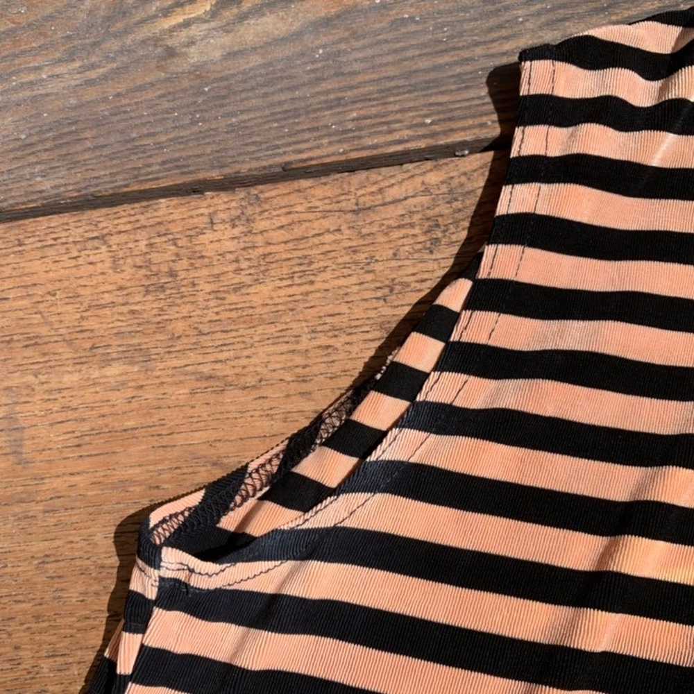 Vintage susan lawrence tan ans black striped stre… - image 6