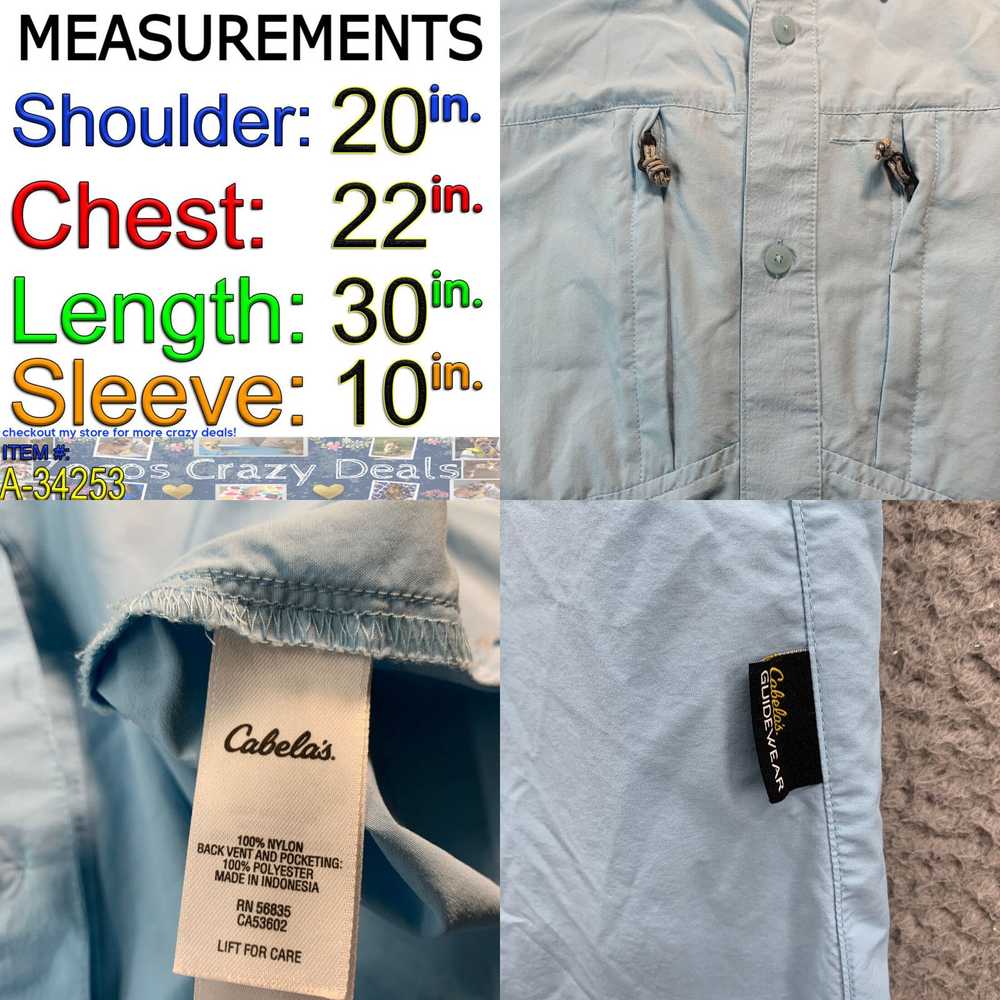 Vintage CABELAS Shirt Mens XL Button Up Short Sle… - image 4