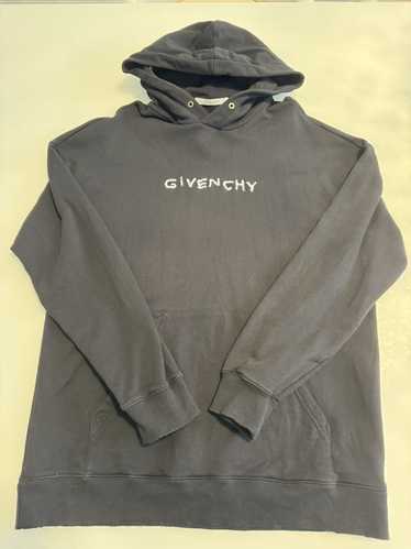 Givenchy Givenchy Hoodie Black Stitched Logo Size 